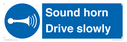 sound-horn-drive-slowly-warehousing-and-delivery-sign~